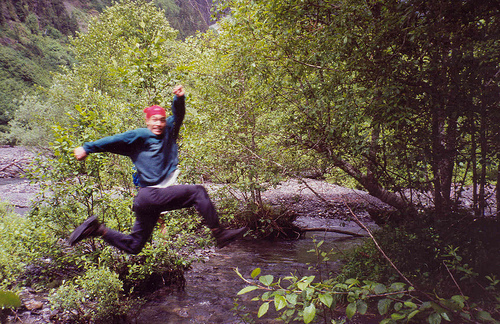 Mike goofing off at Enchanted Valley