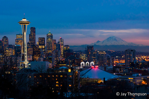 Seattle Skyline from Kerry Park at Sunset