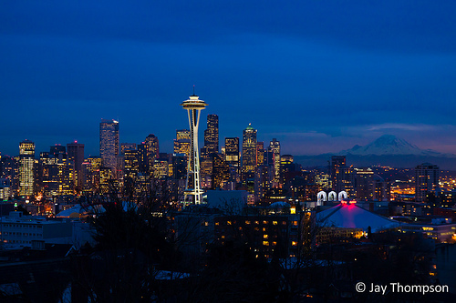 Seattle Skyline from Kerry Park at Sunset
