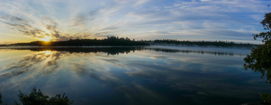 Early morning dawn in the Quetico Provincial Park
