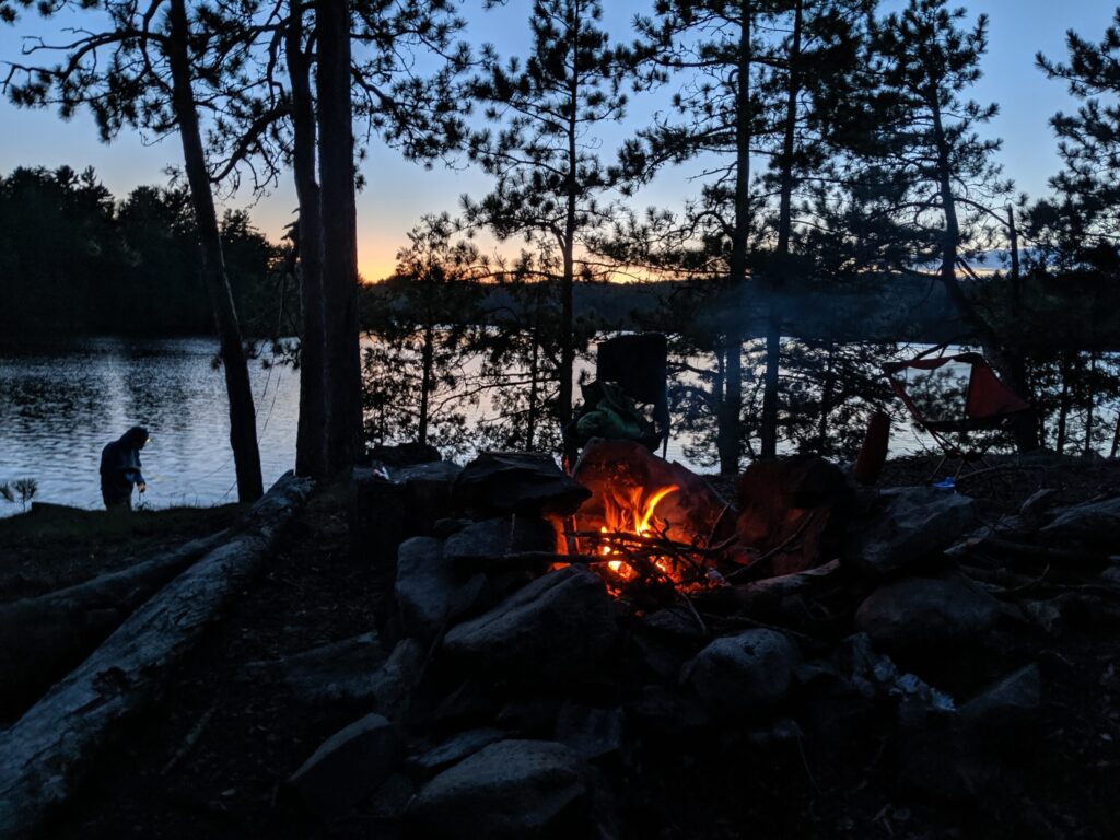 A canoe camp in the Quetico Provencial Park