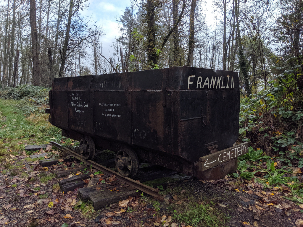 Old coal cart at the Franklin Ghost town