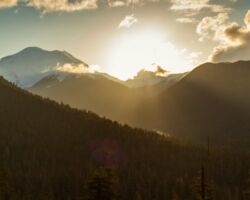 Sunset over Rainier from near Chinook Pass Sunset over Rainier from near Chinook Pass