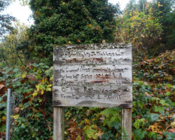 It says something about a fence that was erected to protect someones graves